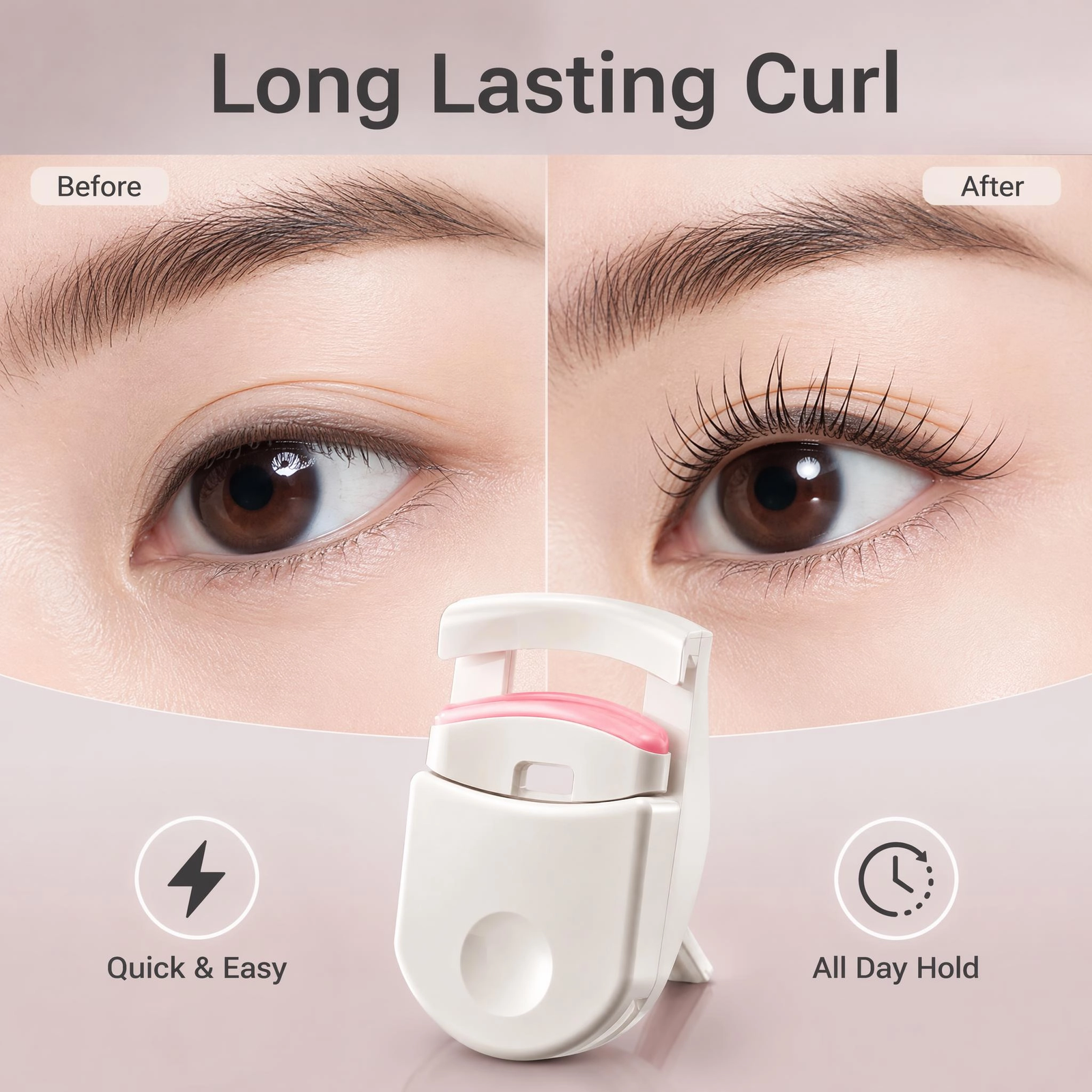 Portable Mini Eyelash Curler — Compact & Travel-Friendly, Natural Long-Lasting Curl, Lash Applicator Assistant - Image 2