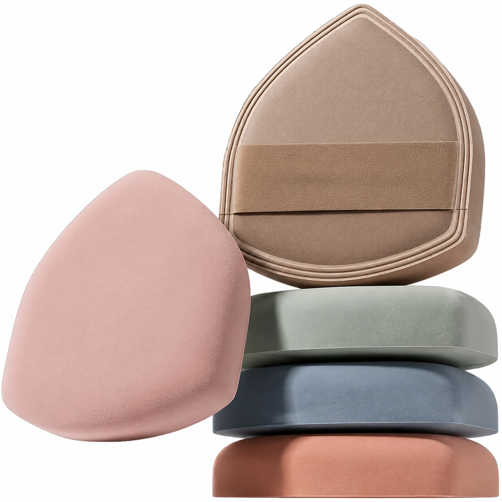 Morandi Soft Triangle Makeup Puff Set — Velvet Touch, Streak-Free Finish, Wet & Dry Use (Multi-Pack) - Image 2