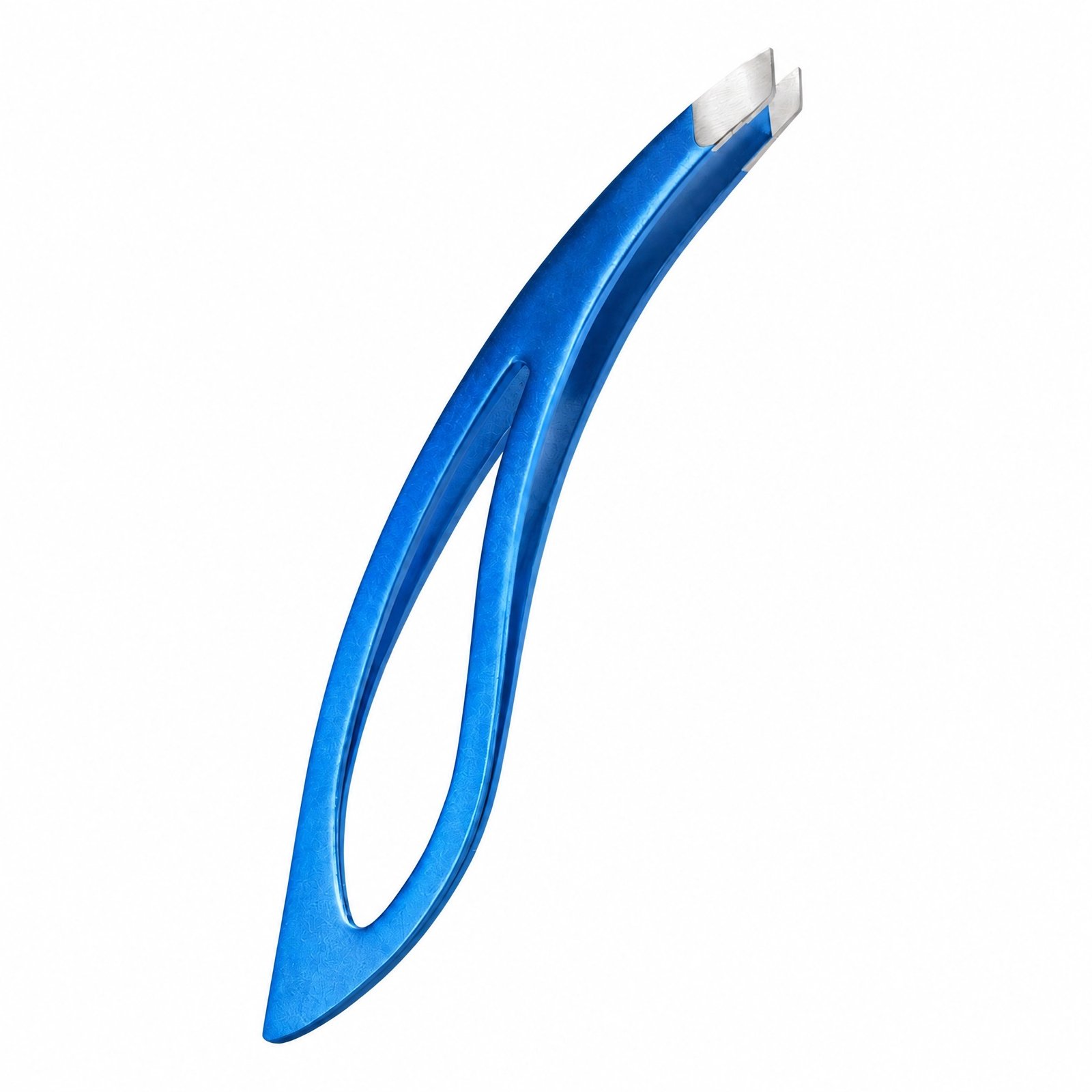 Blue Stainless Steel Slant Tip Tweezer — Precision Grip, Tight Closure, Durable & Rust-Resistant - Image 4