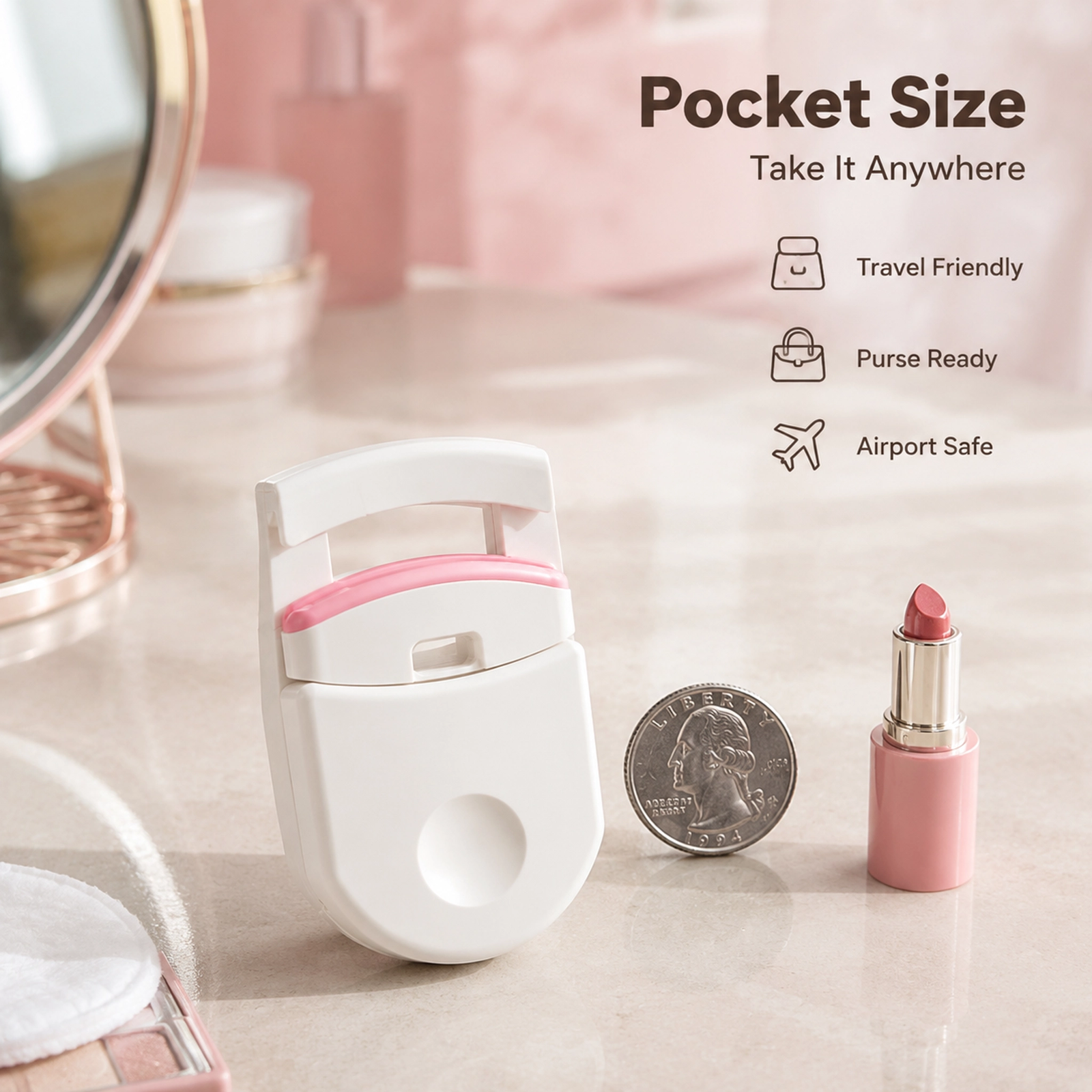 Portable Mini Eyelash Curler — Compact & Travel-Friendly, Natural Long-Lasting Curl, Lash Applicator Assistant - Image 5