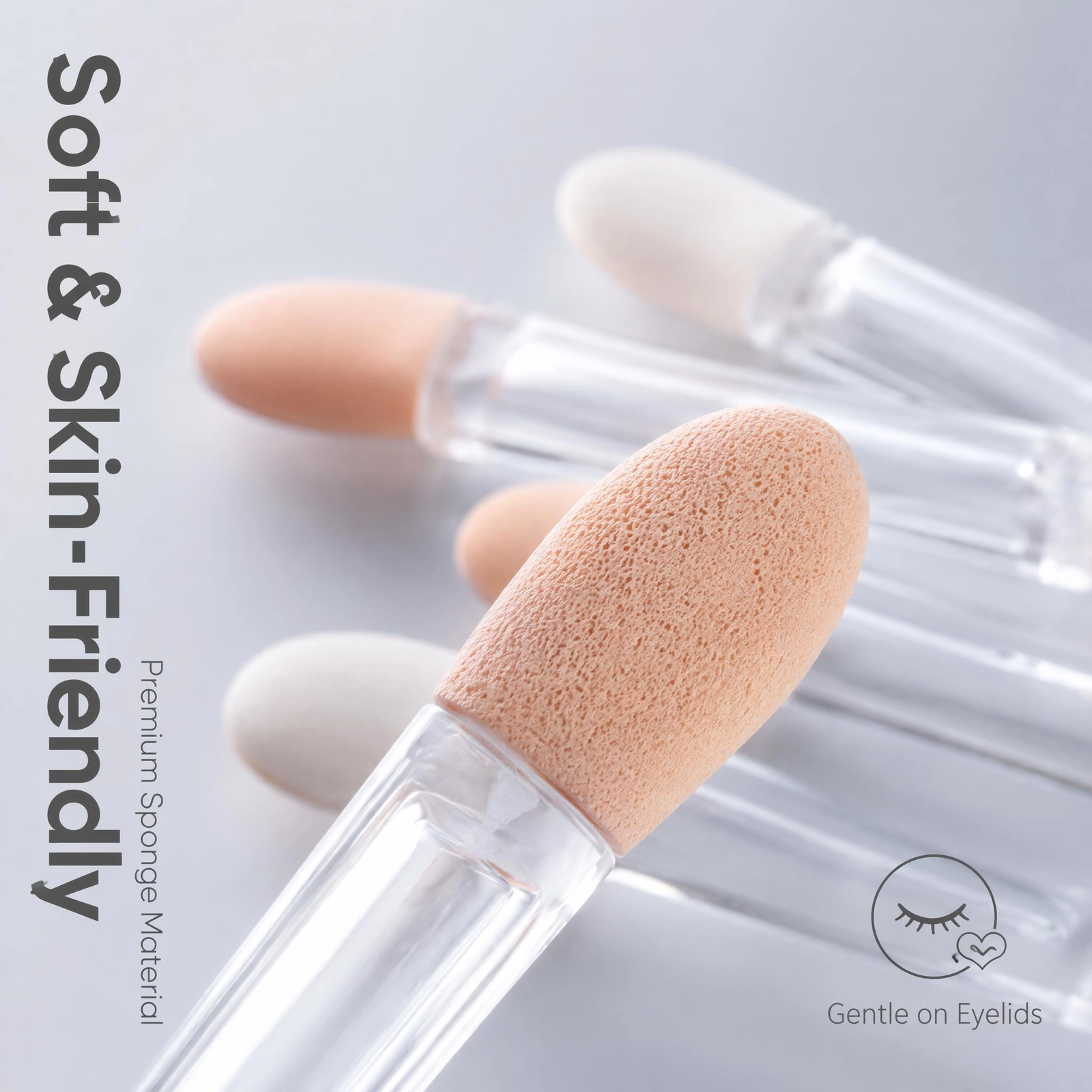 20pcs Disposable Dual-Sided Eyeshadow Brush Set — Soft Sponge Tip, Hygienic & Travel-Friendly (20pcs) - Image 2