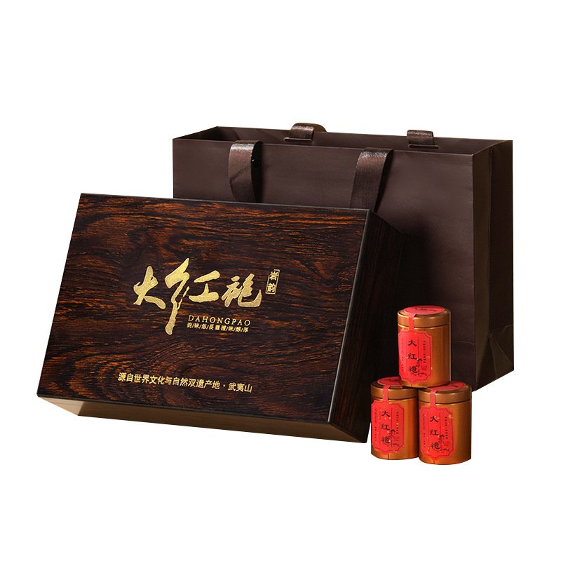 Wuyishan Grade-A Da Hong Pao Rock Oolong Tea, Lapsang Souchong Gift Box Set—Elegant High-End Present, Jin Jun Mei - Image 4