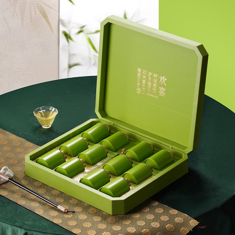 New tea high mountain cloud green tea bean-flavored strong-flavor tea gift box - Image 6