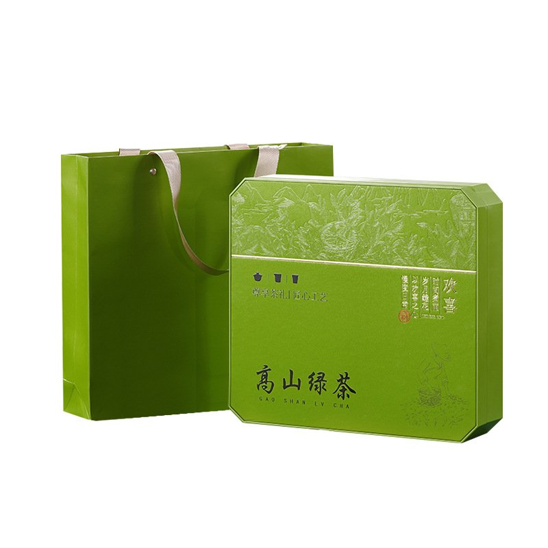New tea high mountain cloud green tea bean-flavored strong-flavor tea gift box - Image 7